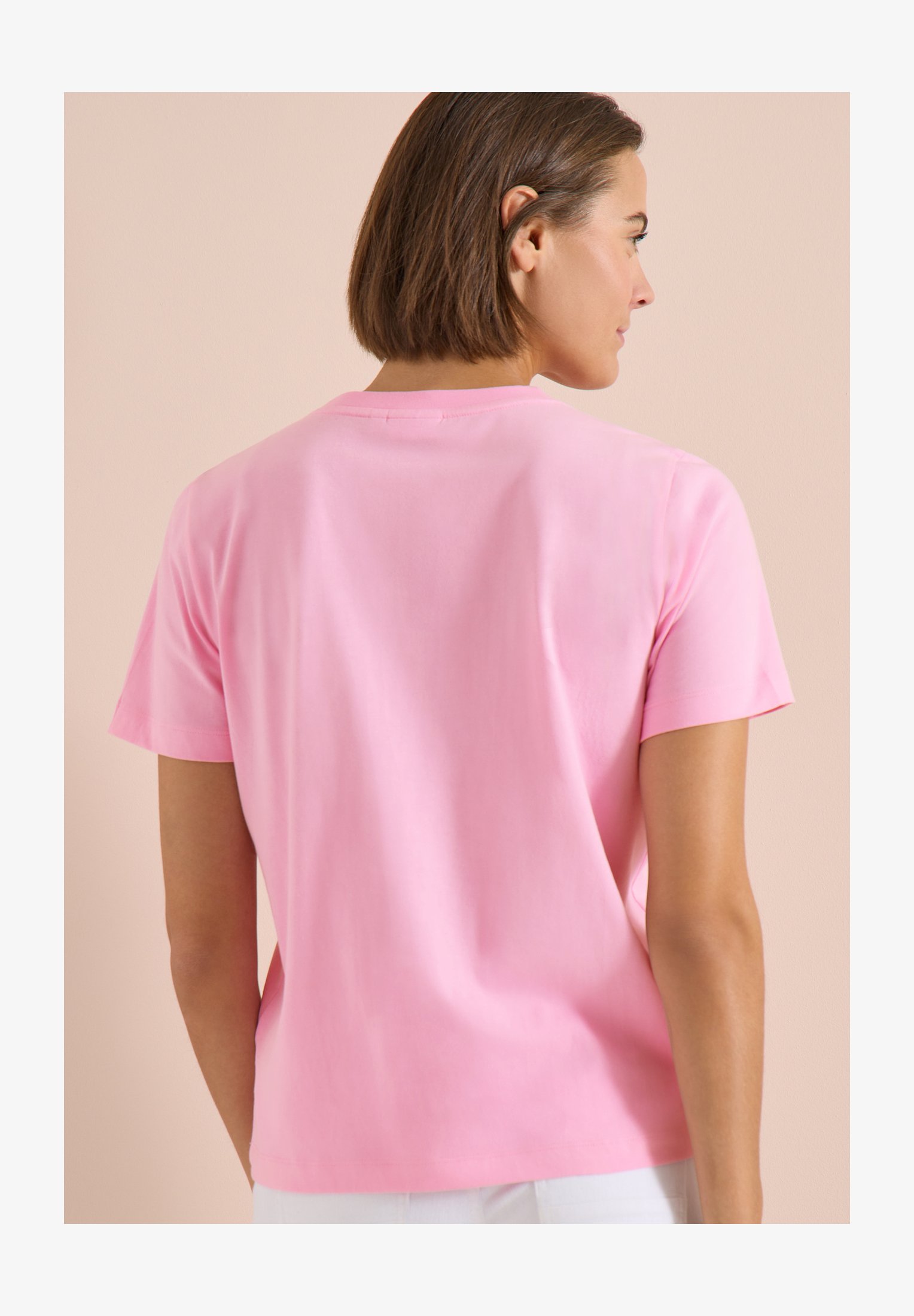 T-shirt Donna CECIL Con Stampa Floreale – Scollo Rotondo, Spalle Leggermente Scese, Vestibilità Casual, Taglia M (64 Cm)