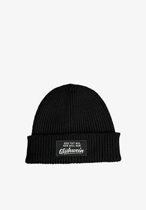 MoonWorks PATCH MIT SPRUCH DER TUT NIX DER WILL NUR LUSTIG - Mütze - schwarz