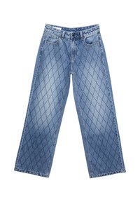 RHINESTONE - Straight leg jeans - blue denim