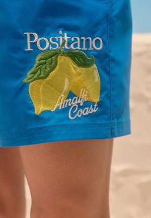 Next, REGULAR FIT - POSITANO EMBROIDERED - Zwemshorts - blue