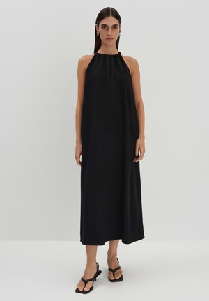 LOOSE FIT A-LINE BACK LACING - Day dress - black