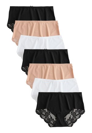 7 PACK - Slip - black white praline nude