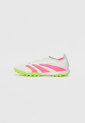 PREDATOR LEAGUE LACELESS TURF - Fußballschuhe Turf - white/lucid pink/lucid lemon