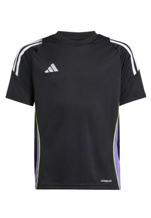 adidas Performance TIRO24 - SHORT SLEEVE - T-shirt de sport - black   purple rush