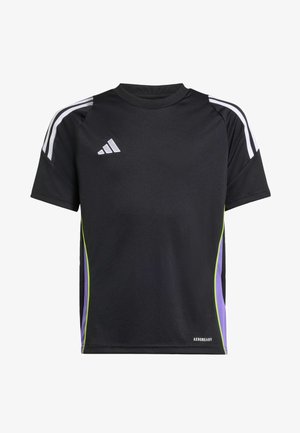 adidas Performance TIRO24 - SHORT SLEEVE - Sports T-shirts - black purple rush