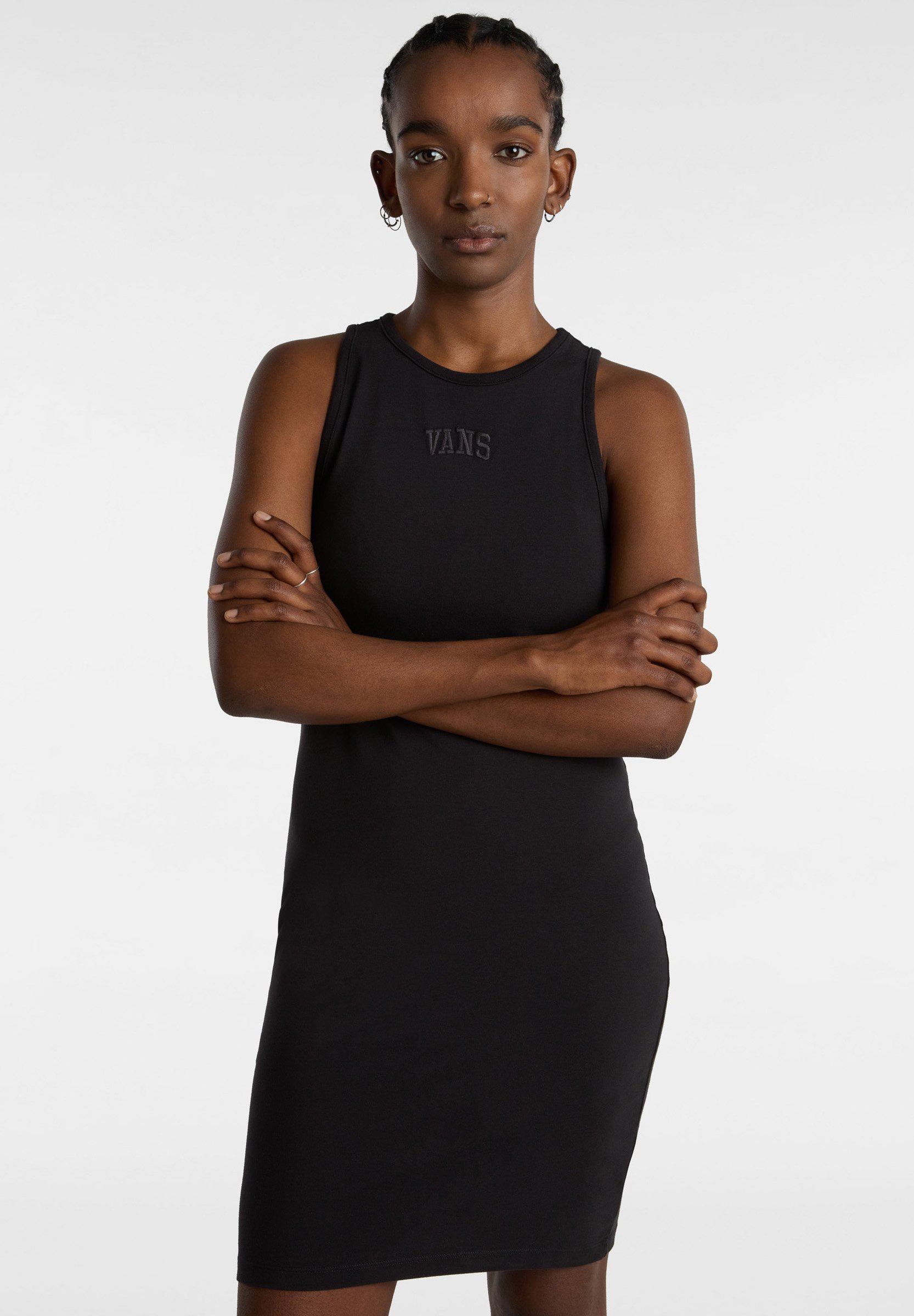 Vans VARSITY TANK - Jersey dress - black - Zalando.ie Vans VARSITY TANK - Jersey dress - black - Zalando.ie