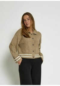 PEPPERCORN KAMILLA - Cardigan - kelp sand
