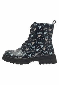 s.Oliver Botines con cordones - black comb