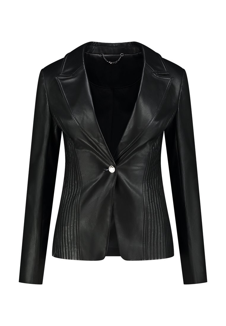 NIKKIE Imitatieleren jas zwart NIKKIE Imitatieleren jas zwart