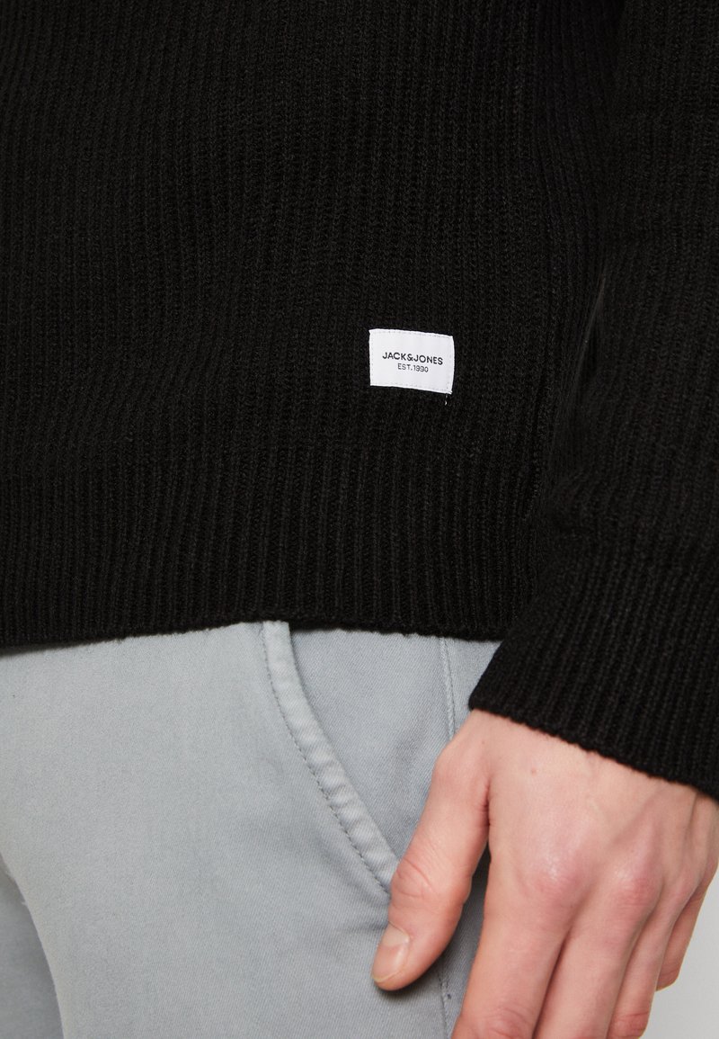 Jack u0026 Jones JJPANNEL CREW NECK - Pullover - black/noir - ZALANDO.FR