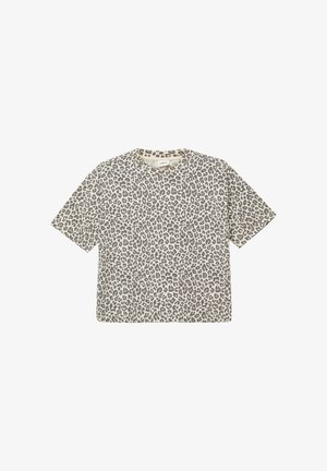 IM BOXY FIT MIT LEO - Majica kratkih rukava s printom - creme