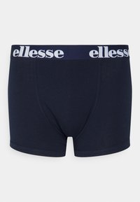 Nachtblaues Baumwoll-Boxershorts mit einem weißen, gebrandeten Bund. Verfügt über ein enganliegendes Design und eine glatte Textur mit Nähdetails.