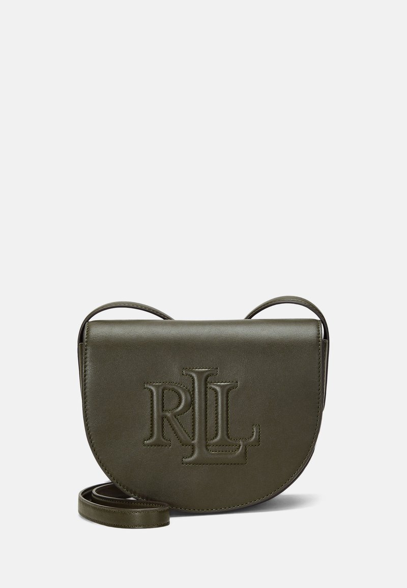 Lauren Ralph Lauren LEATHER MEDIUM WITLEY CROSSBODY - Soma ar siksnu pāri ķermenim - dark olive