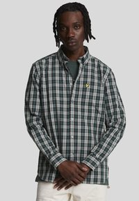 Lyle & Scott WASHED CHECK - Camicia - x argyle teal  mid grey marl