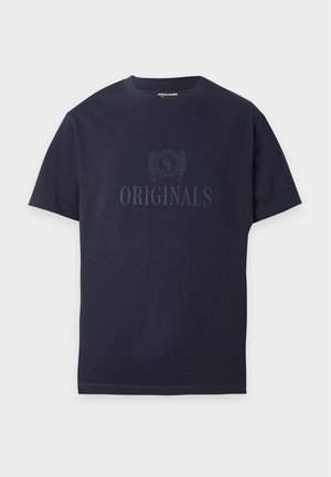 Jack & Jones, JORFREDERIKSBERG MONOGRAM TEE - Тениска с щампа - sky captain