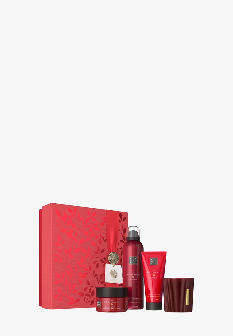 Rituals - MEDIUM BATH & BODY GIFT SET - THE RITUAL OF AYURVEDA - SWEET / NUTTY - SWEET ALMOND OIL & INDIAN ROSE - Bath and Body Set, Forstørre