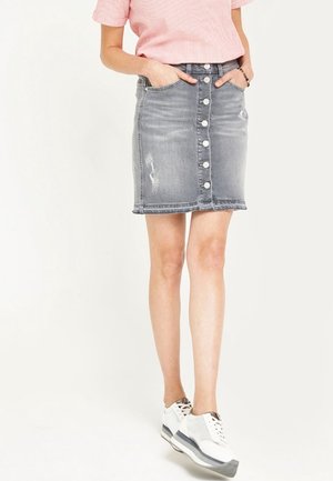 Denimnederdele - bleached denim