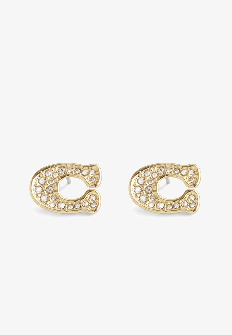 COACH SIGNATURE PAVÉ C STUD - Boucles d'oreilles - open white