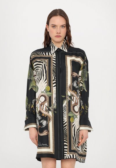 Roberto Cavalli DRESS - Košilové šaty - nero/multicolor