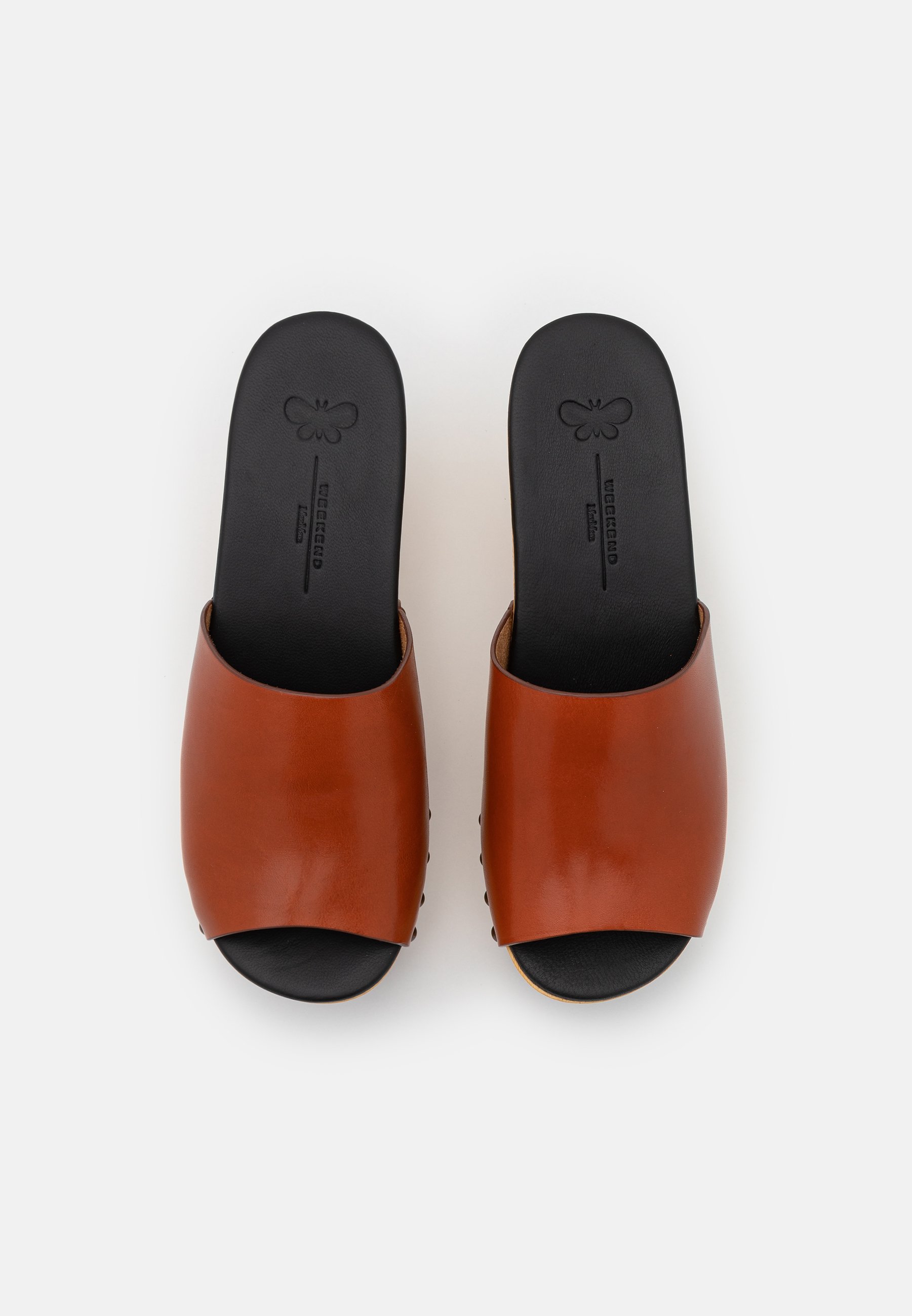 WEEKEND MaxMara CHIFFON - Zuecos - cognac/coñac - Zalando.es