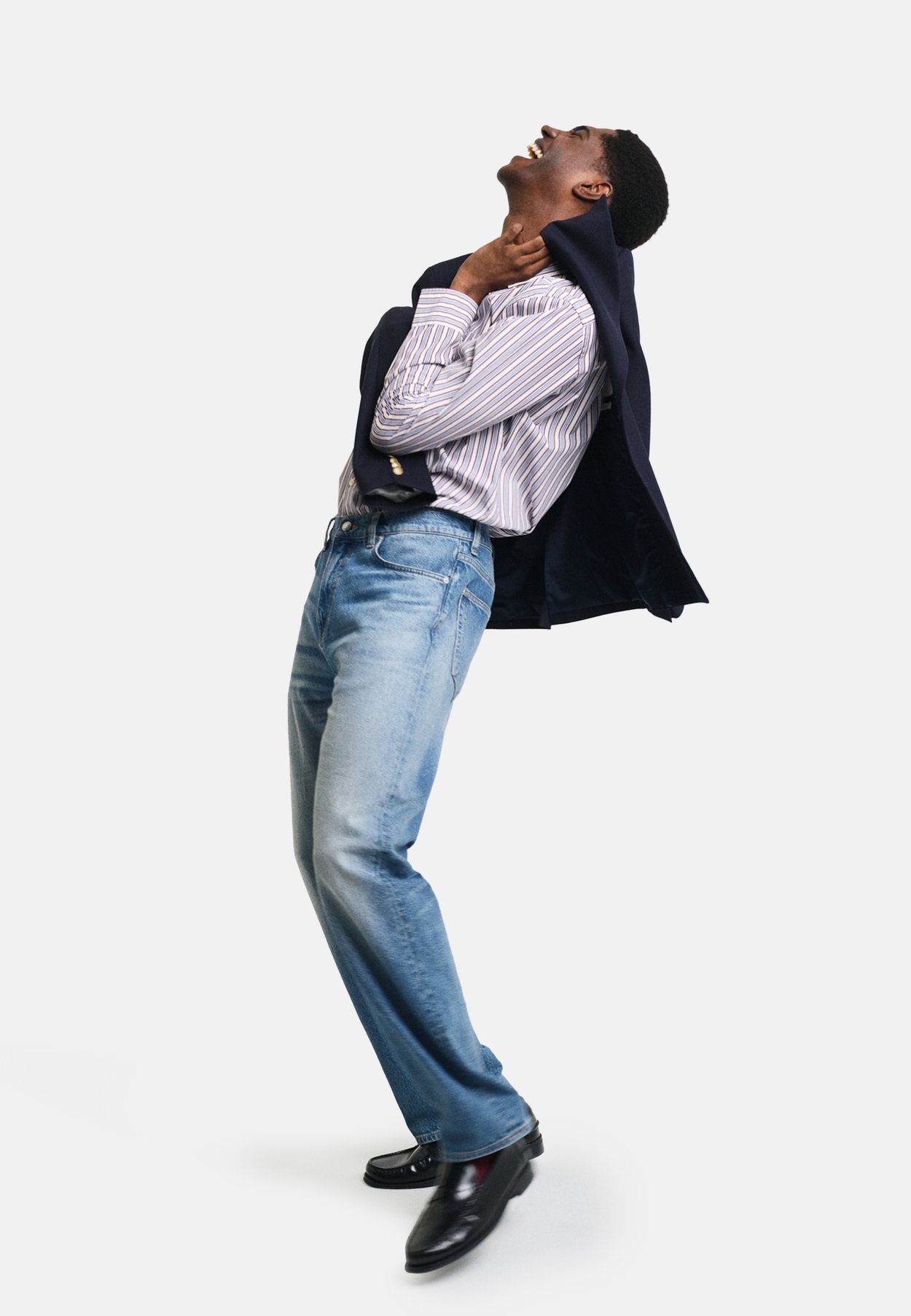 REGULAR FIT STRIPED POPLIN