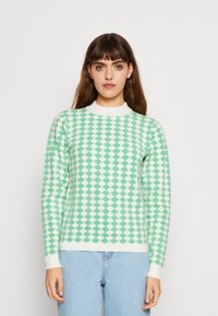Object OBJRAY  - Strickpullover - cloud dancer/fern green
