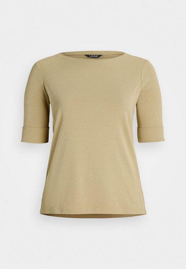 STRETCH COTTON BOATNECK TOP - Basic T-shirt - birch tan3