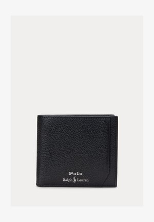 Polo Ralph Lauren PEBBLED LEATHER BILLFOLD COIN WALLET UNISEX - Lompakko - black