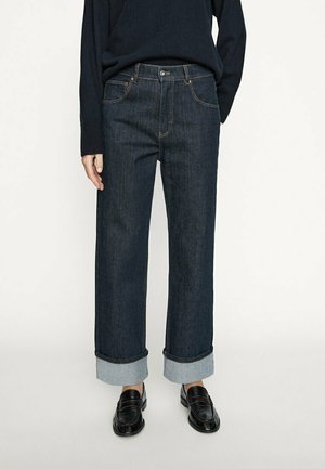 Jean droit - mottled dark blue