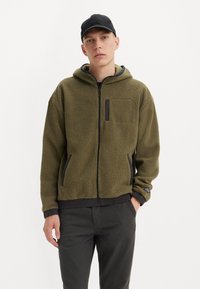 Levi's® - HOODED SHERPA ZIP-UP  - Fleecetakki - burnt olive Pienoiskuva 1