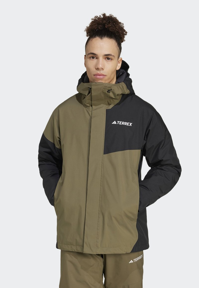 Adidas Terrex MT 2L INSUL - Slidinėjimo striukė - olive/strata black