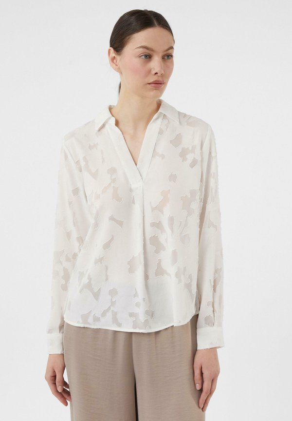 LEICHTE-MIT V-AUSSCHNITT - Bluse - weiß