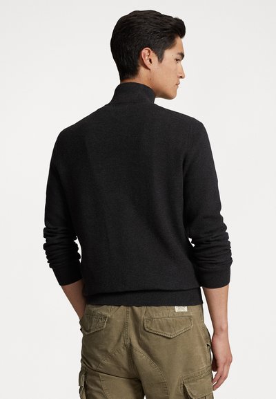 Polo Ralph Lauren KNIT COTTON QUARTER ZIP JUMPER - Trui - dark granite hthr