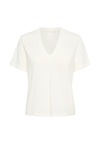 LILIANA BASE V-NECK - Lihtne T-särk - whisper white