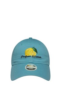 Light blue adjustable baseball cap with embroidered lemon and "Profumo D'estate" text on front.