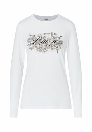LIU JO, LIU JO SKINNY FIT T-SHIRT WITH LOGO - T-shirt à manches longues - white