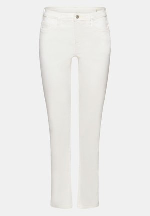 Esprit MEDIUM RISE - Pieguloša piegriezuma džinsi - off white