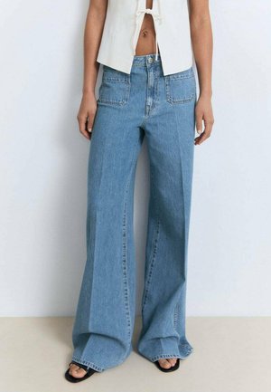 Mango WIDE - FICKOR - Wide Leg - blue