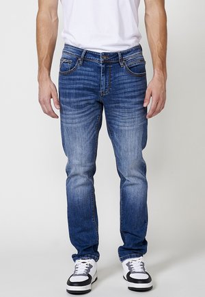 STRETCH - Jeans Straight Leg - azul med medium blue