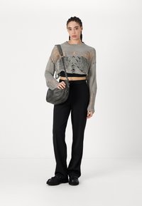 ONLY ONLPEACH LIFE PULL UP PANT  - Bukse - black