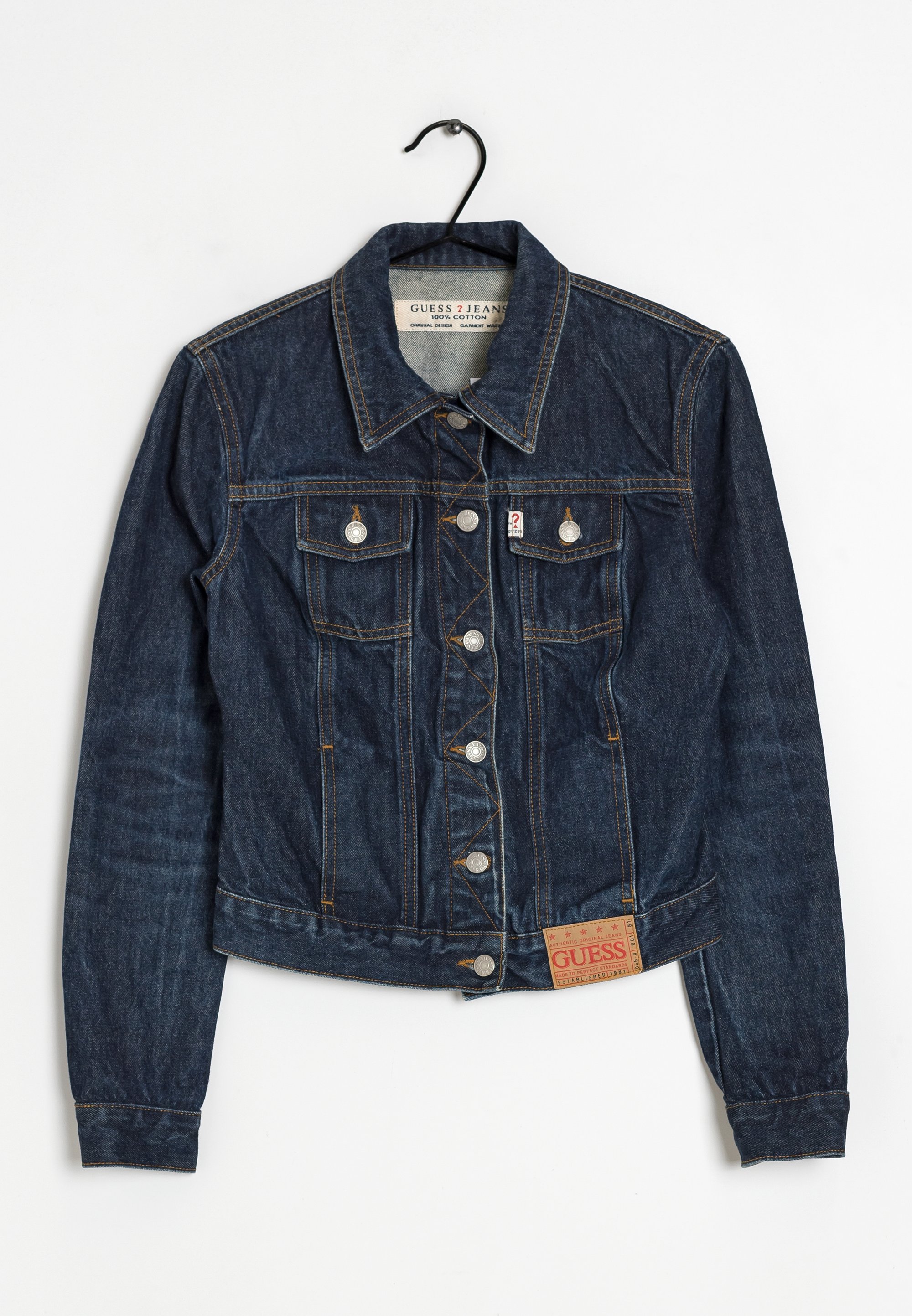 Original Jackets Guess Guess Originals Blue Denim Bomber Jacket GUESS