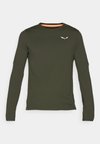 PEDROC DRY TEE - Tops ar garām piedurknēm - dark olive