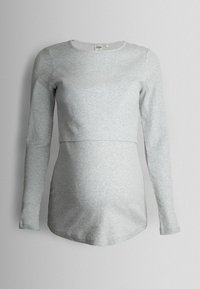 Helehallid pikad varrukad, ribakujuline tekstuur, ümar kaelus ja impeeriumi vöökoht, sobiv rasedatele.