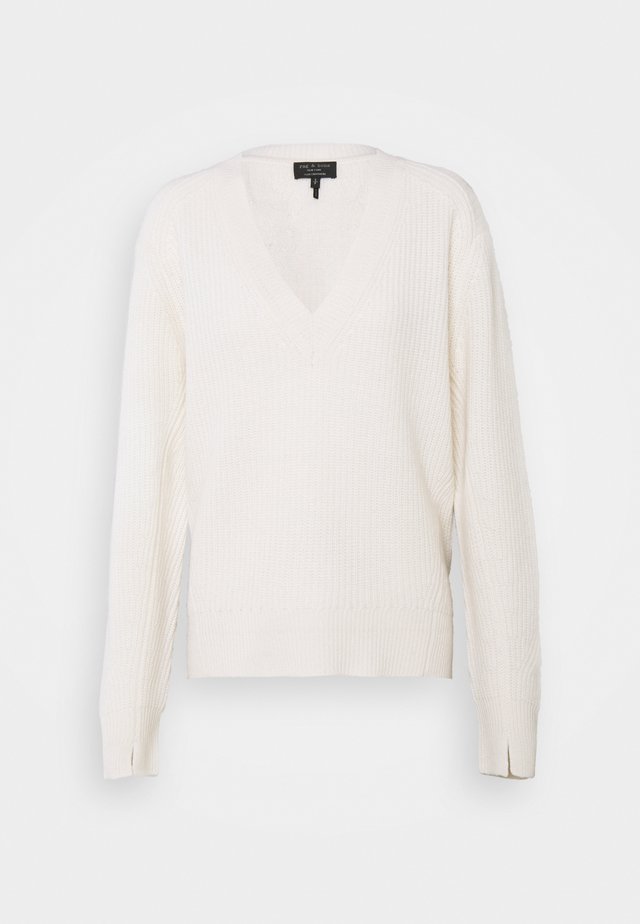 PIERCE V NECK LABEL - Pullover - ivry
