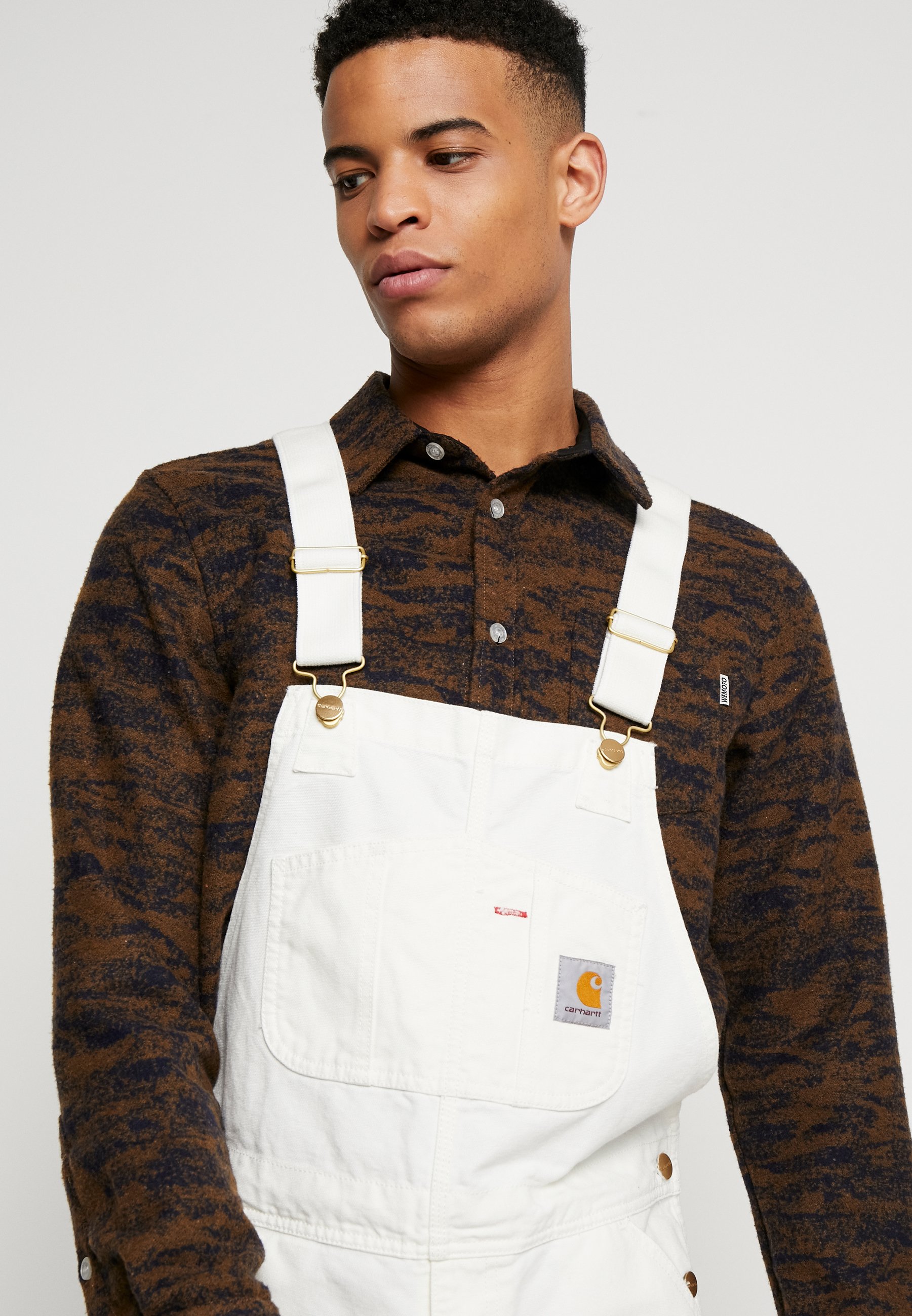 Carhartt WIP BIB OVERALL DEARBORN CANVAS - Dungarees - wax rinsed