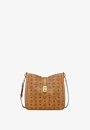 MCM, TRACY HOBO IN VISETOS - Sac bandoulière - cognac