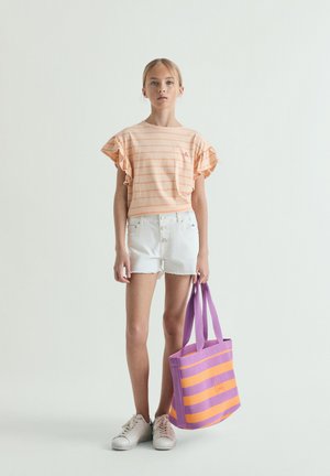 Scalpers, SCALPERS STRIPES TEE GIRLS - Print T-shirt - peachstripes