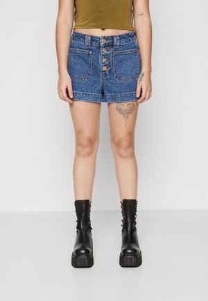 ONLY Petite ONLEMILY POCKET - Jeansshorts - dark blue denim