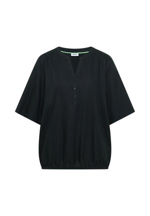 Cecil, SHORT-SLEEVE BLOUSE WITH SPLIT NECK - Bluse - palm breeze green
