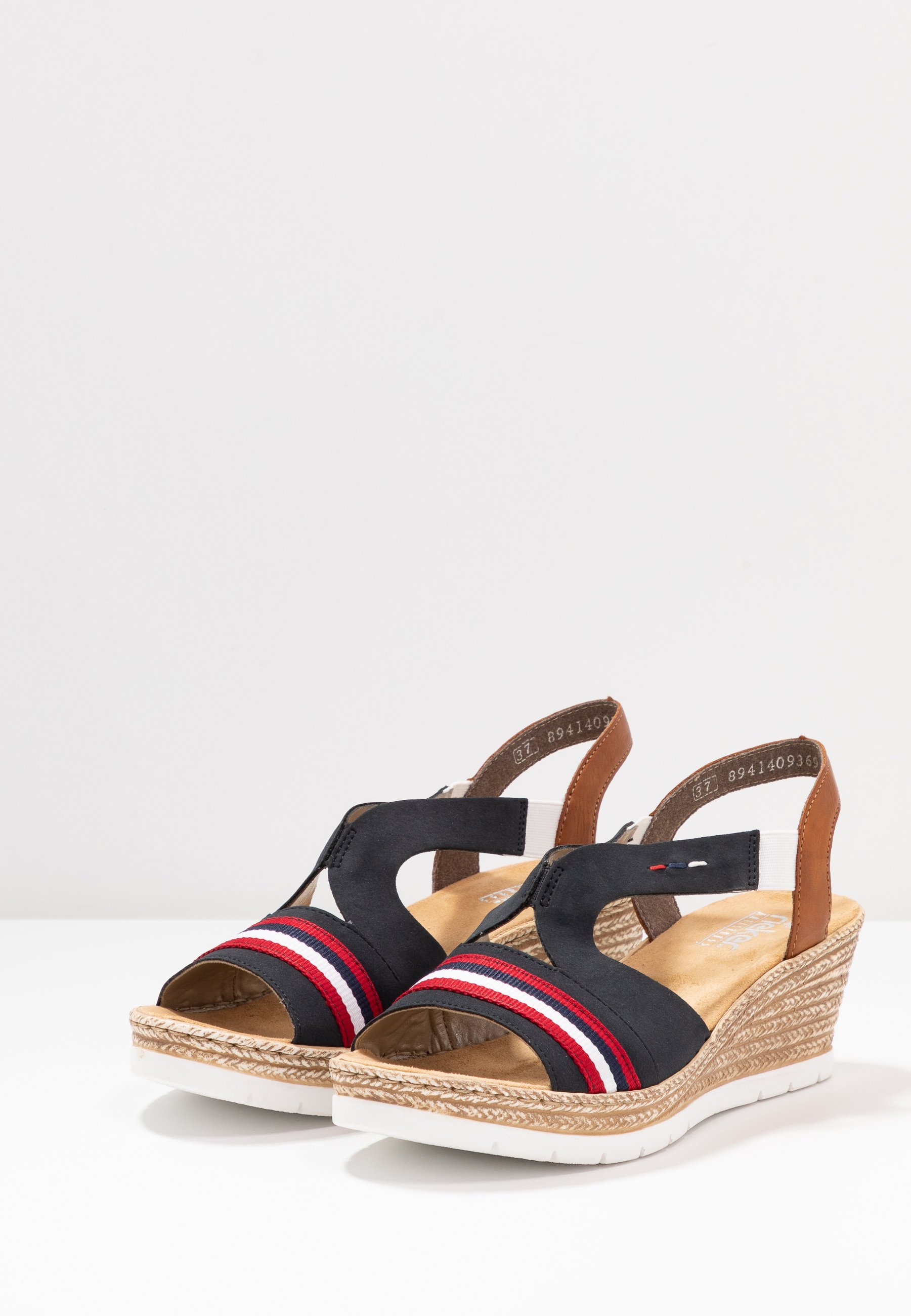Rieker Sandalen met plateauzool - pazifik/cayenne/Blauw - Zalando.be
